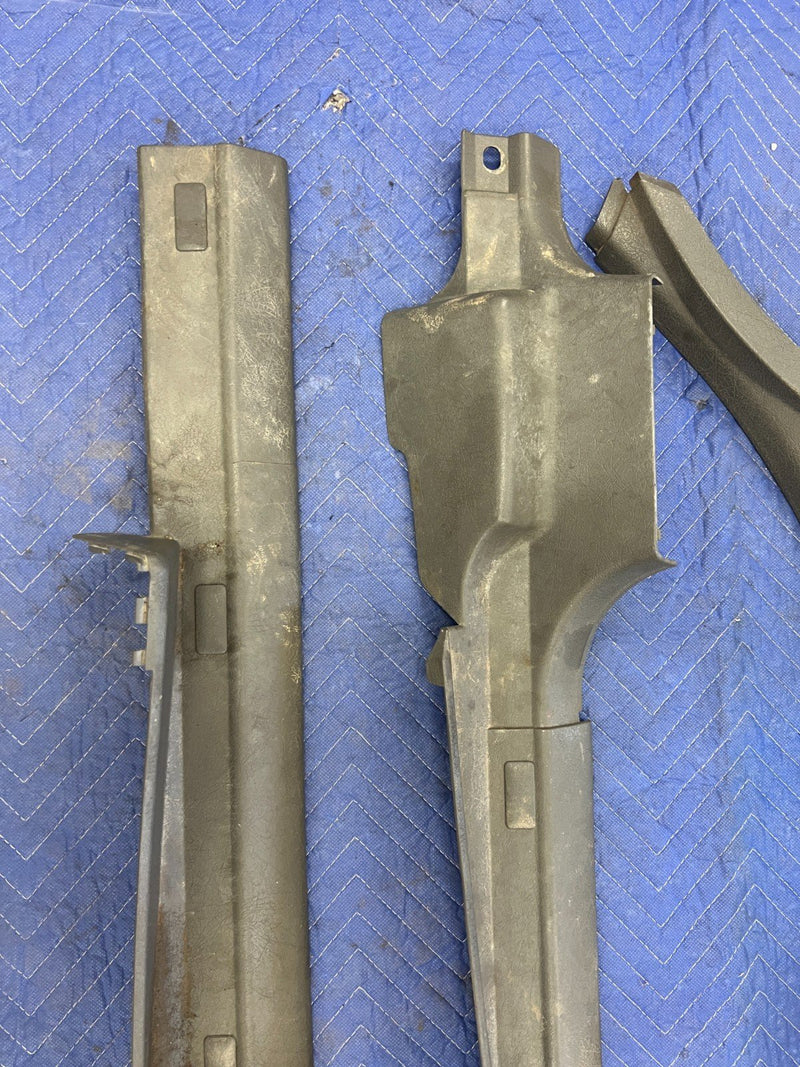1992-1995 Volvo 940 740 Lower Entry Scuff Panel Trim Set of 4 Gray OEM #3188EM