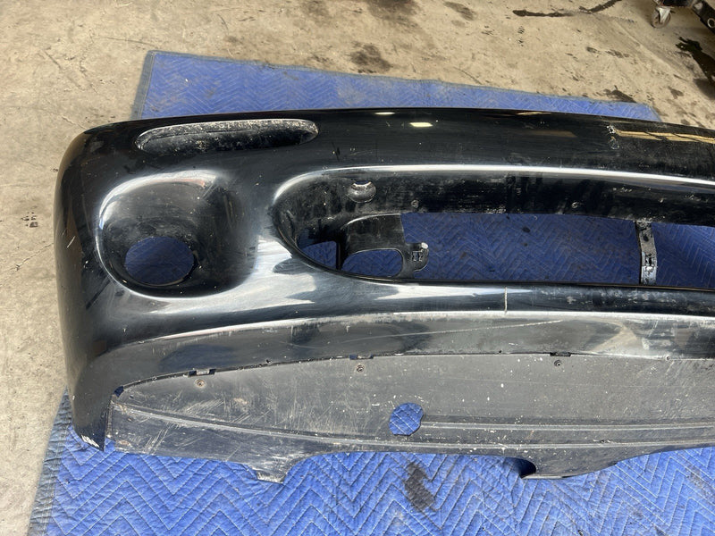 1998-2003 Jaguar XJR XJ8 X308 Front Bumper Cover Black w/Chrome Trim OEM #4801E