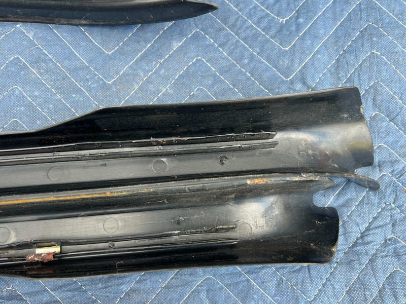 1986-1993 Volvo 240 244 Sedan Door Sill Scuff Trim Entry Black Set OEM #4221EM