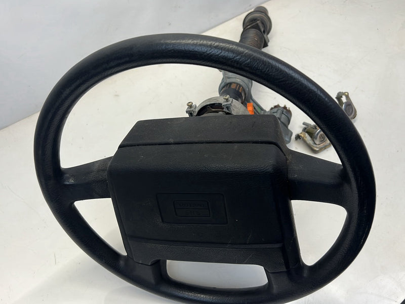 1986-1993 Volvo 240 244 Steering Wheel Column w/ Key + Door Lock Set OEM #5538EM
