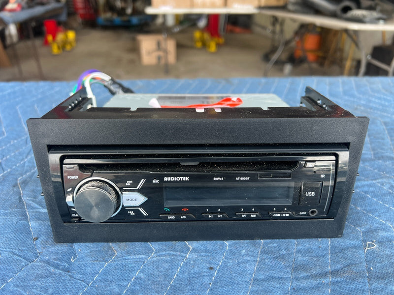 Audiotek AT990-BT Bluetooth Head Unit Radio & 1999 Chevy Bracket Mount #1743CN