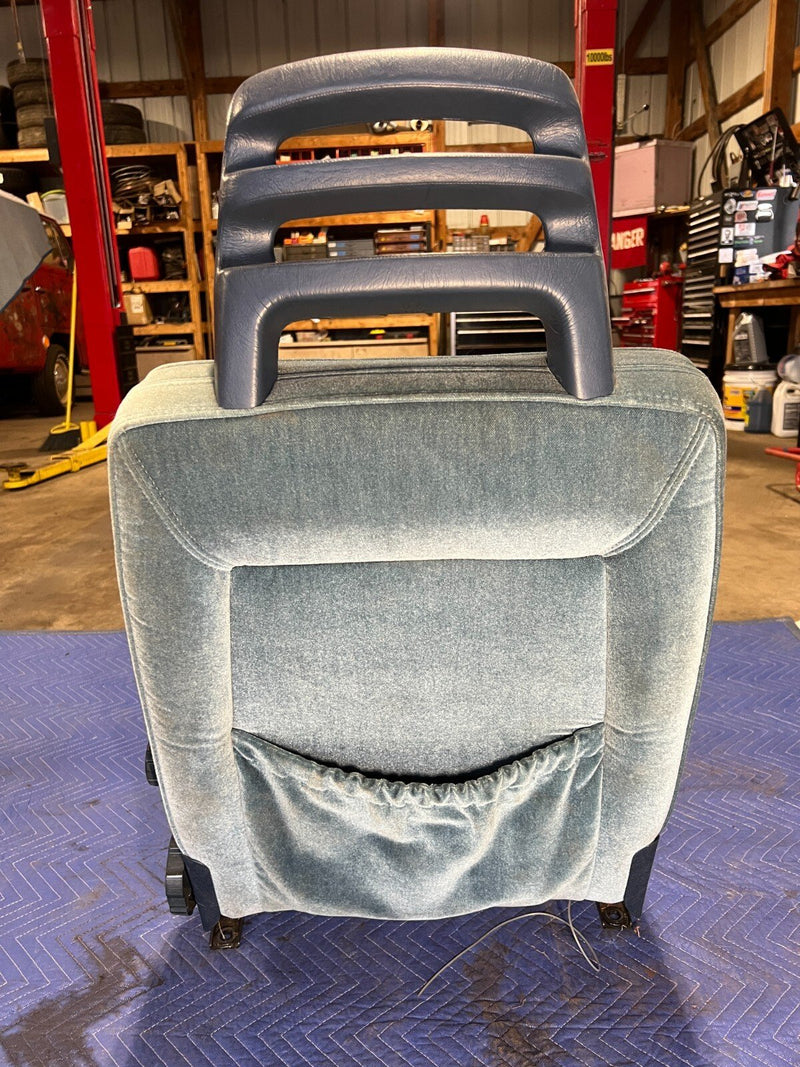 1984-1989 Volvo 740 760 Sedan Front Driver Left LH Seat Blue Cloth OEM #1557EM