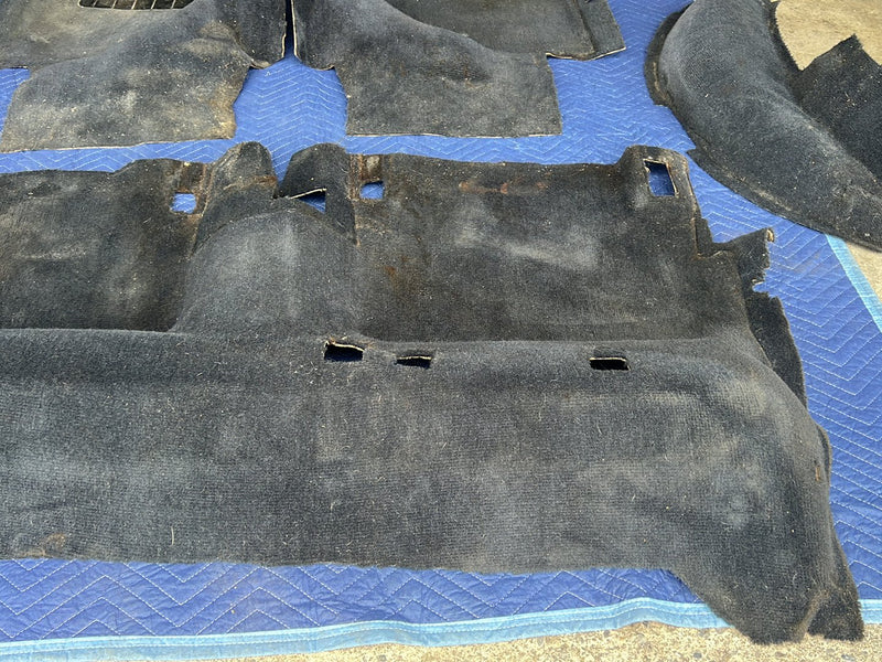 1990-1992 Volvo 740 745 940 Wagon Only Molded Carpet Set Black OEM #6001EM