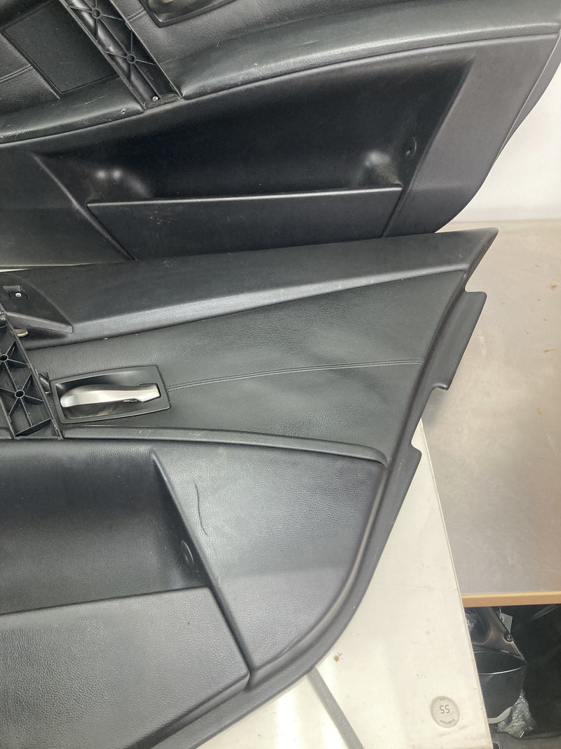 2003-2007 BMW 545i E60 Door Card Set of 4 Black Left Right OEM #4959M