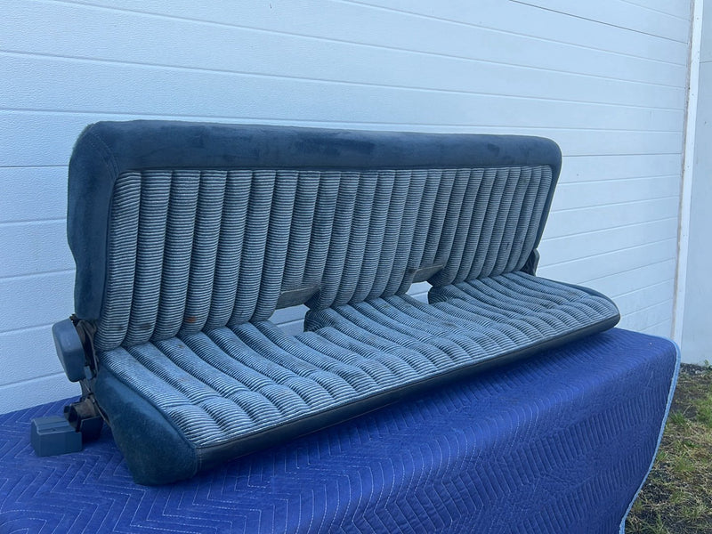 1988-1994 Chevrolet Silverado Ext Cab Rear Bench Seat Two-Tone Blue OEM #5532EM