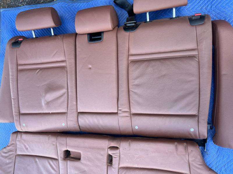 2011-2013 BMW X5 X5M E70 Complete Brown Leather Rear Bench Seat OEM #2138EM