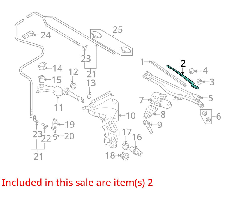 2005-2011 Audi A6 Left + Right Windshield Wiper Arm Pair 4F1 955 407 B OEM #48ZJ