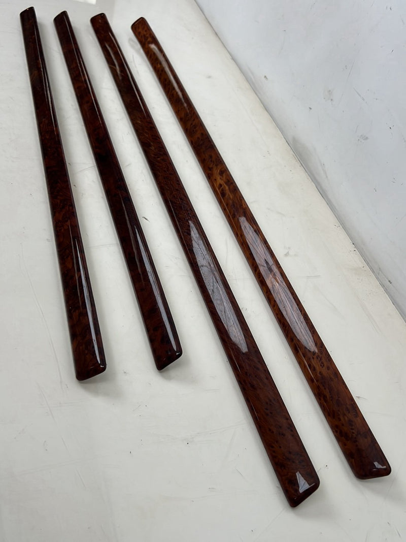 2001-2003 Audi S8 D2 A8 Wood Grain Door Trim Molding Strip Interior Set OEM #6087EM