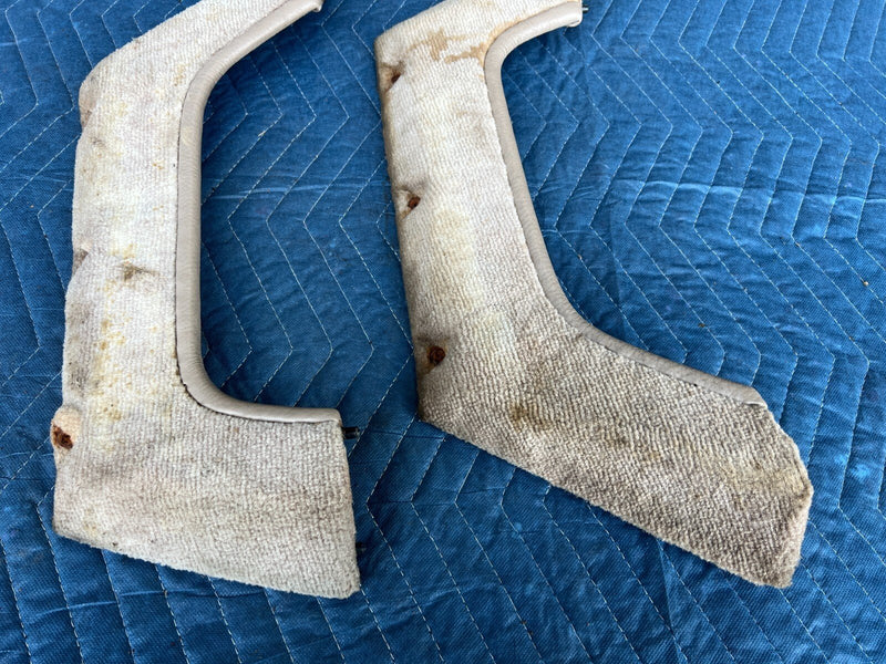 1983-1985 Porsche 944 Tan Right & Left Door Carpet Storage Compartment OE#2443EM