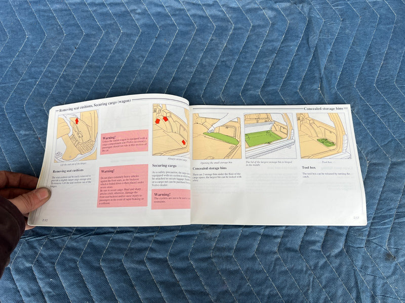 1991 Volvo 740 940 Sedan Owner's Manual Booklet Book Set User Guide OEM #3769EM