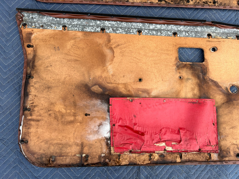 1967-1974 Volvo 140 142 144 145 Front Right Left Door Card Brown Pair OE #4885EM