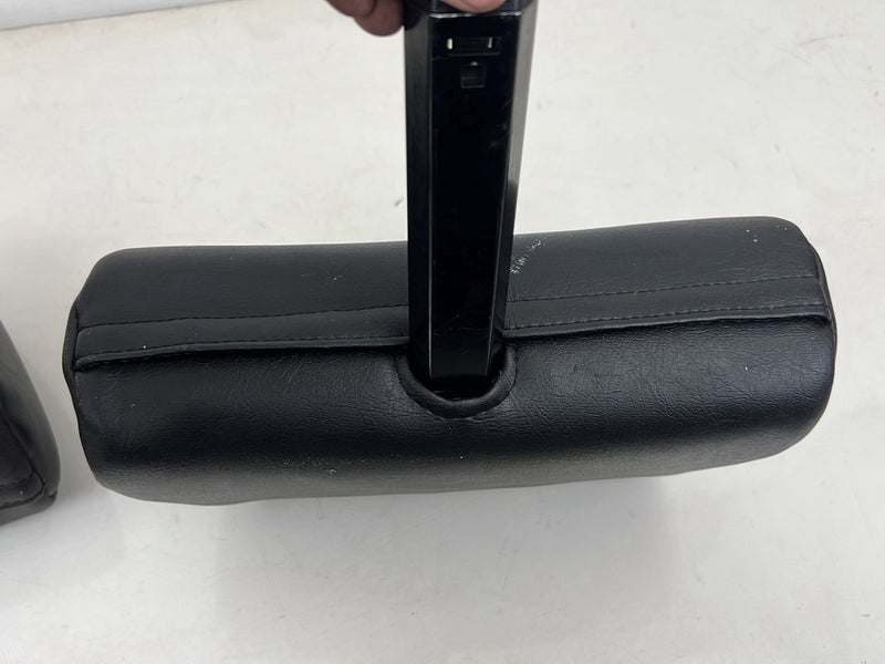 1990-1992 Volvo 740 745 940 Wagon Rear Black Leather Headrest Pair OEM #5864EM