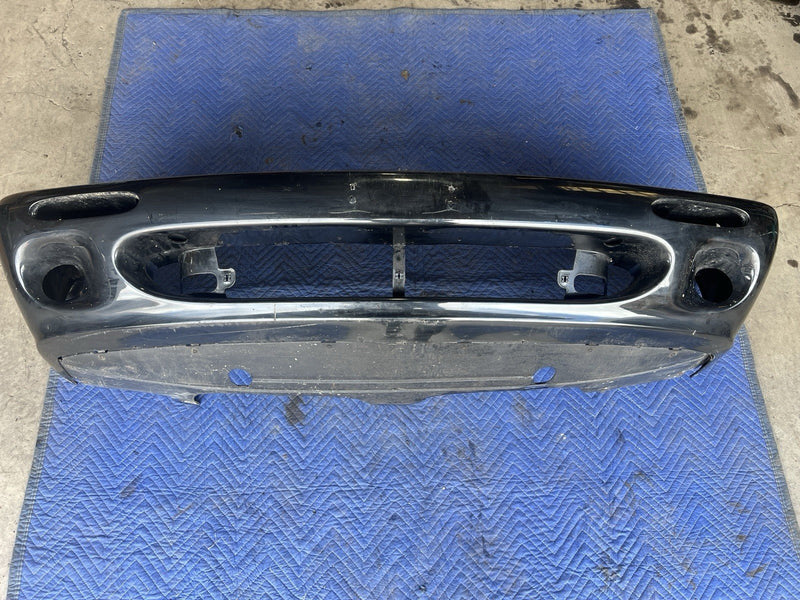1998-2003 Jaguar XJR XJ8 X308 Front Bumper Cover Black w/Chrome Trim OEM #4801E