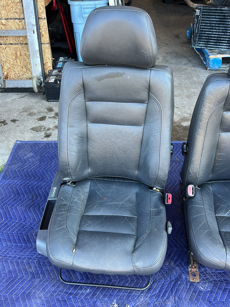 1993-1997 Volvo 850 Front Left & Right Bucket Seat Pair Gray Leather OEM
