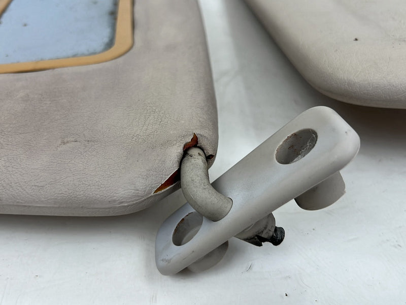 1990-1992 Volvo 740 745 940 Left & Right Sun Visor Shade Pair Tan OEM #5841EM