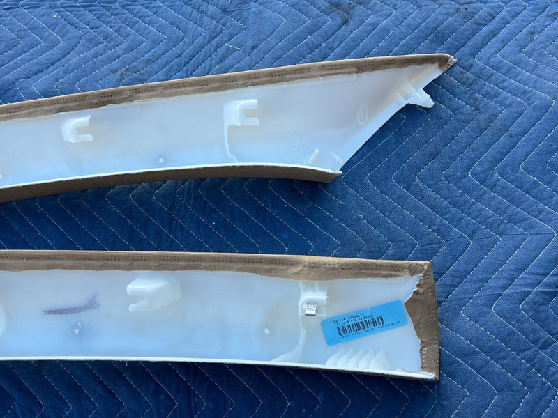 2011-2017 BMW X3 F25 Beige Right & Left A Pillar Trim Cover Pair OEM #2395EM