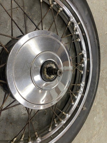 1966 Triumph Bonneville T120R T120 R 650 Trophy 17” TR6 Front Wheel Brake #1582E