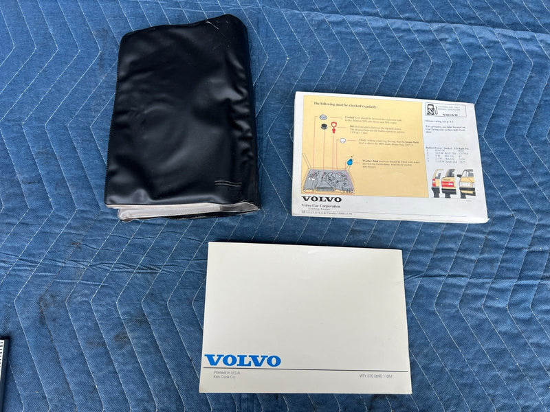 1991 Volvo 740 940 Sedan Owner's Manual Booklet Book Set User Guide OEM #3769EM