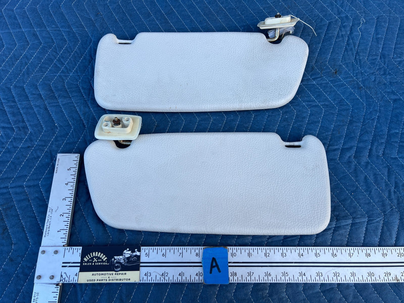 1986-1993 Volvo 240 244 Sedan Right & Left Sun Visor Shade Pair White OE #4175EM