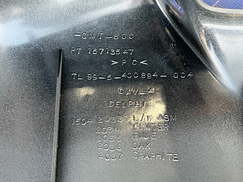 1999-2002 Chevy Silverado GM 1500 2500 Dash Pad Cover Graphite Gray OEM #1860CN