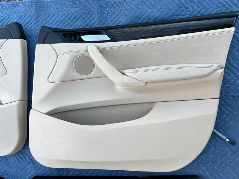 2011-2017 BMW X3 F25 Beige Front Rear Right Left Door Card Panel Set OEM #2171EM