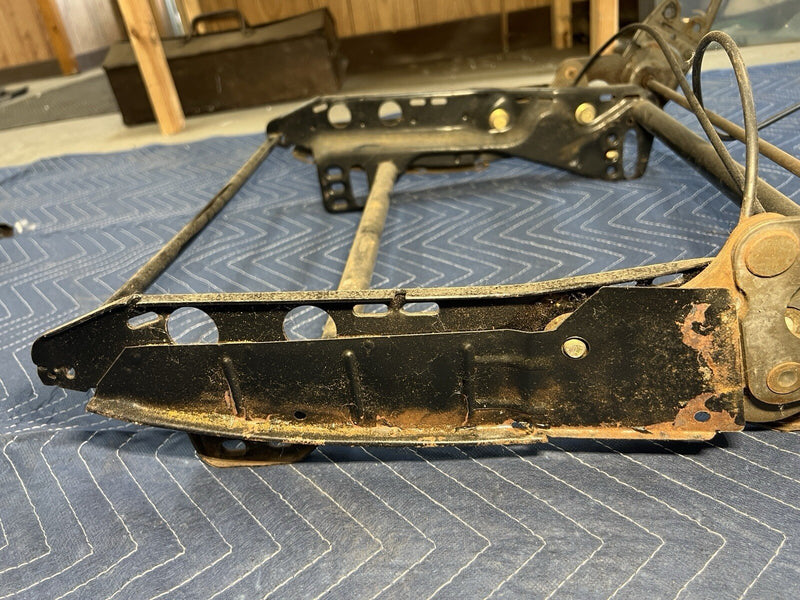 Volvo 240 242 244 245 Seat Track & Frame w/Tilt For Coupe Rear Seat Entry #3891E