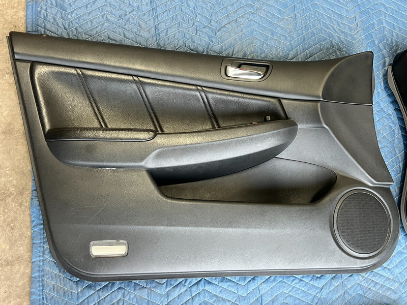 2003-2007 Honda Accord Set of 4 Door Card Panels Trim Black Sedan OEM #1366CN