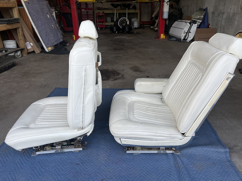 1980-1985 Cadillac Seville Front Left & Right Bucket Seat White OEM #3346M