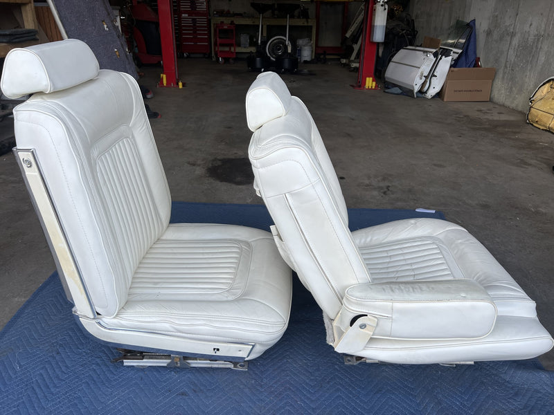 1980-1985 Cadillac Seville Front Left & Right Bucket Seat White OEM #3346M
