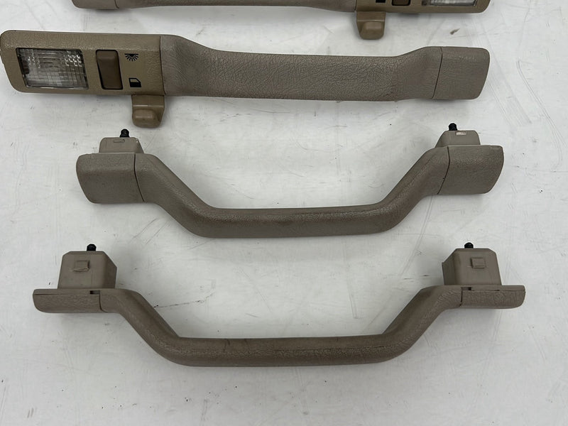 1993-1997 Volvo 850 Overhead Grab Handle Set of 4 w/ Lights Beige OEM