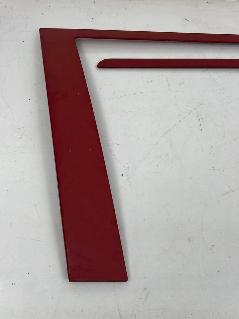 1993-1997 Volvo 850 Wagon Exterior Rear Side Window Trim Pair Red OEM