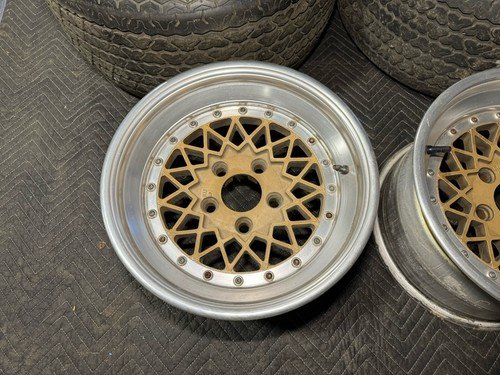 Corvette C2 C3 Honeycomb Aluminum Drag Wheels 12.5â Wide 15â Rim Set of 4 #4397E