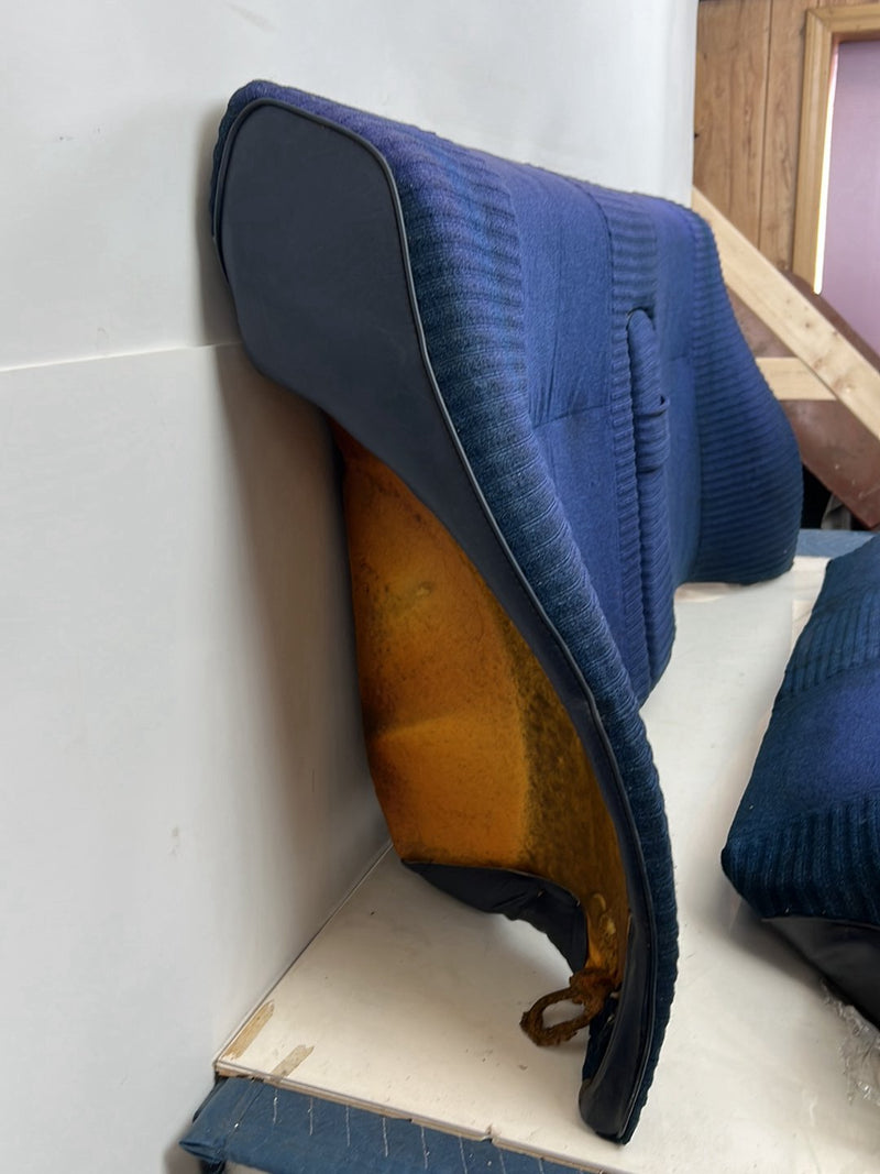 1975-1980 Volvo 244 240 *Sedan Only* Rear Bench Seat Blue Cloth OEM #5388EM