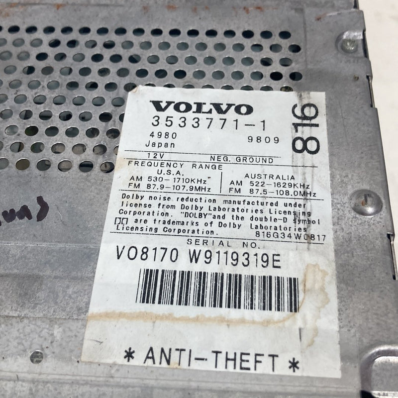 1998-2000 Volvo V70 S70 AM FM Stereo Radio CD Tape Player Head Unit OEM #5198M