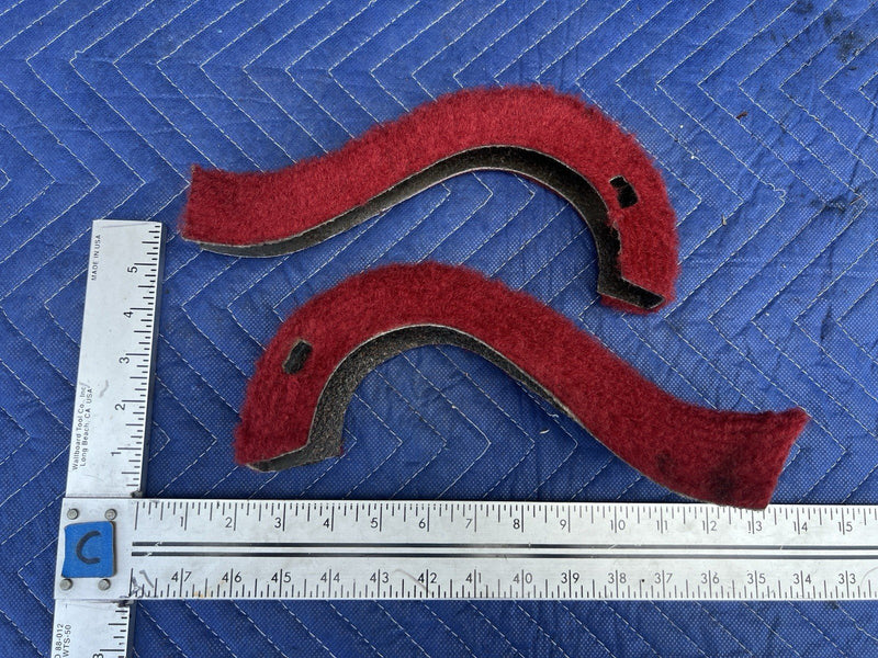 1980-1985 Cadillac Seville Red Deck Lid Hinge Covers Trunk Caps OEM #3391M