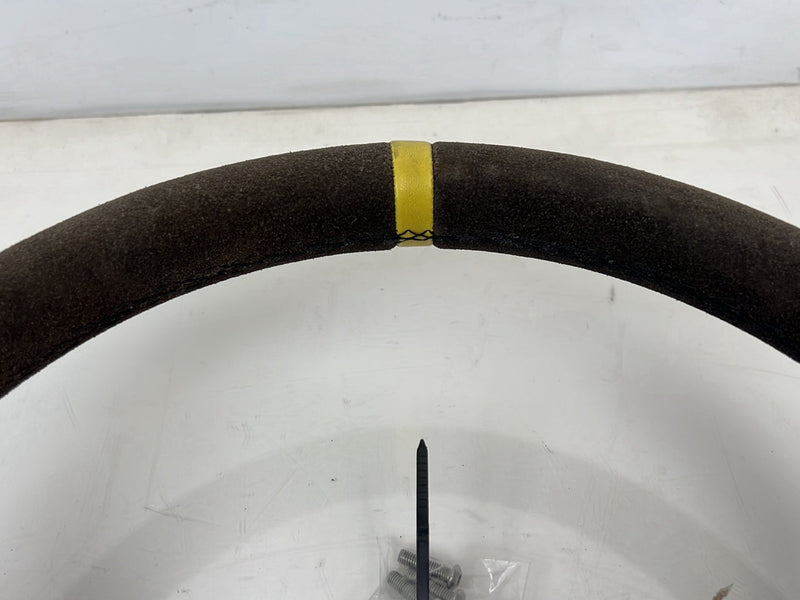 1983-1985 Porsche 944 3 Spoke Sparco Steering Wheel w/ Adaptor Ring OEM #5555EM