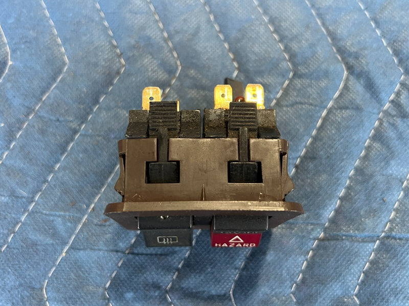 1983-1985 Porsche 944 Dash Hazard Light Defrost Button Switch Panel OEM #2429EM