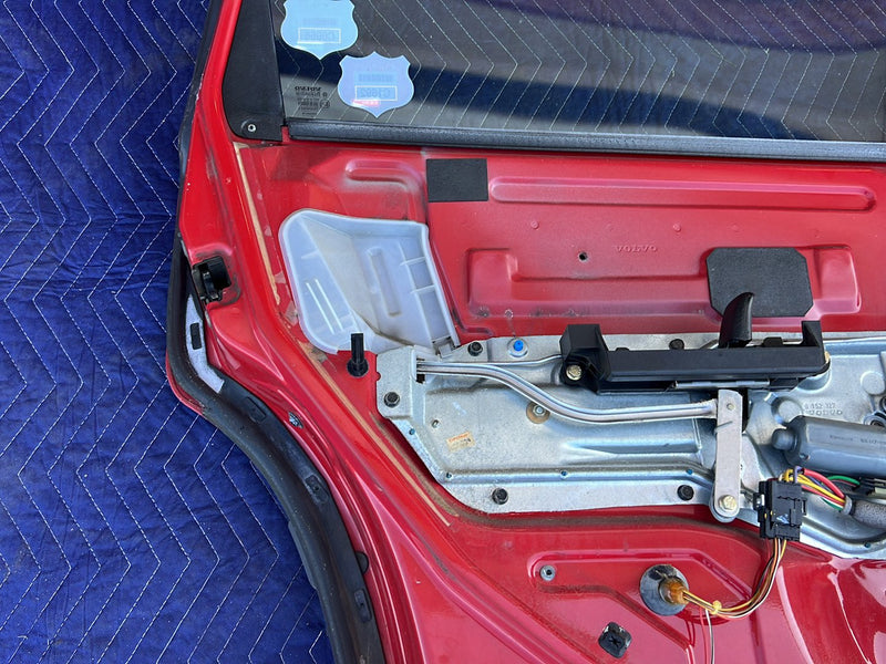 1993-1997 Volvo 850 Rear Driver Left LH Door Assembly Red OEM