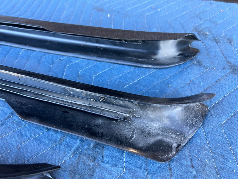 1986-1993 Volvo 240 244 Sedan Door Sill Scuff Trim Entry Black Set OEM #4388EM
