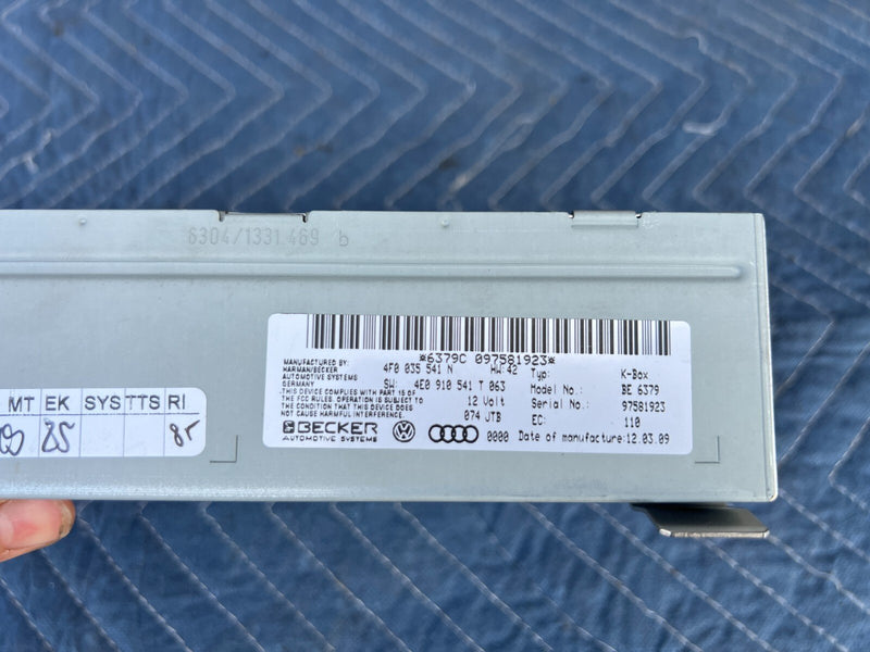 2005-2011 Audi A6 Radio AM/FM Stereo Control Unit Module 4F0 035 541 N OEM #24ZJ