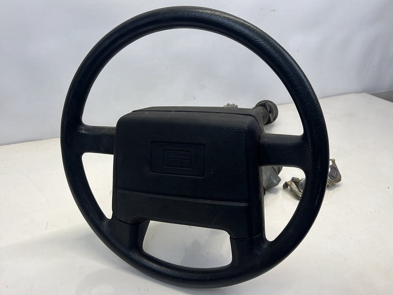 1986-1993 Volvo 240 244 Steering Wheel Column w/ Key + Door Lock Set OEM #5538EM