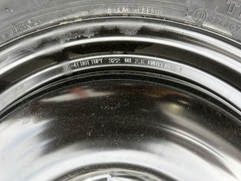 2008-2010 Nissan Rogue Spare Tire Emergency Donut Wheel