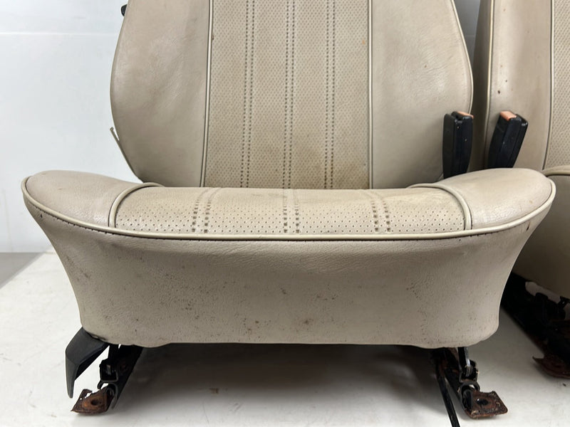 1984-1993 BMW 318i E30 Front Left & Right Bucket Seat Pair Beige OEM #6736EM