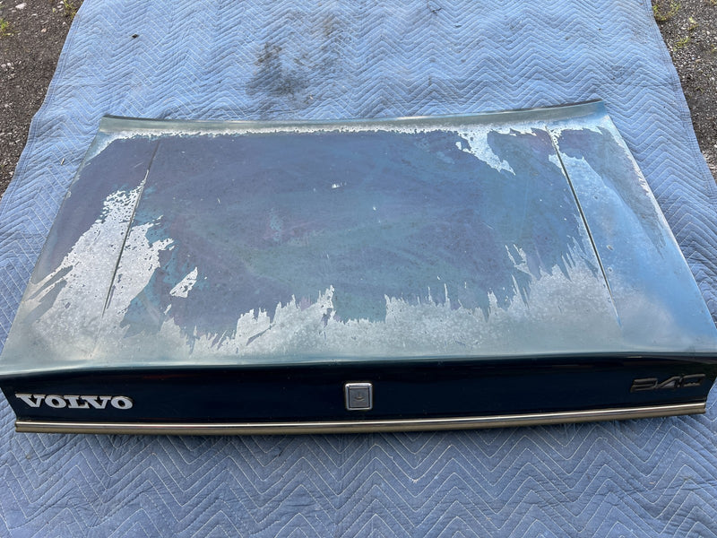 1986-1993 Volvo 240 244 Sedan Rear Trunk Deck Lid Panel Green OEM #4237EM