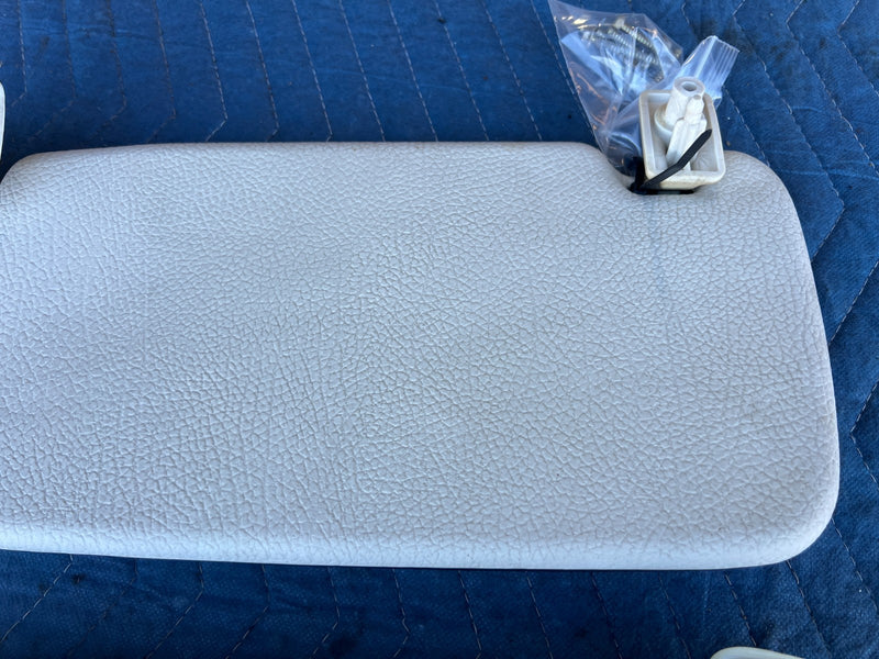1986-1993 Volvo 240 244 245 Right & Left Sun Visor Shade Pair White OEM #4367EM
