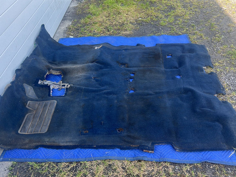 1988-1998 Chevrolet Silverado Ext Cab 4x4 Molded Carpet Set Dark Blue OE #5537EM