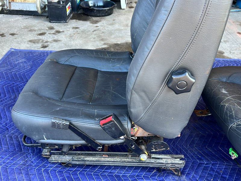 1993-1997 Volvo 850 Front Left & Right Bucket Seat Pair Gray Leather OEM