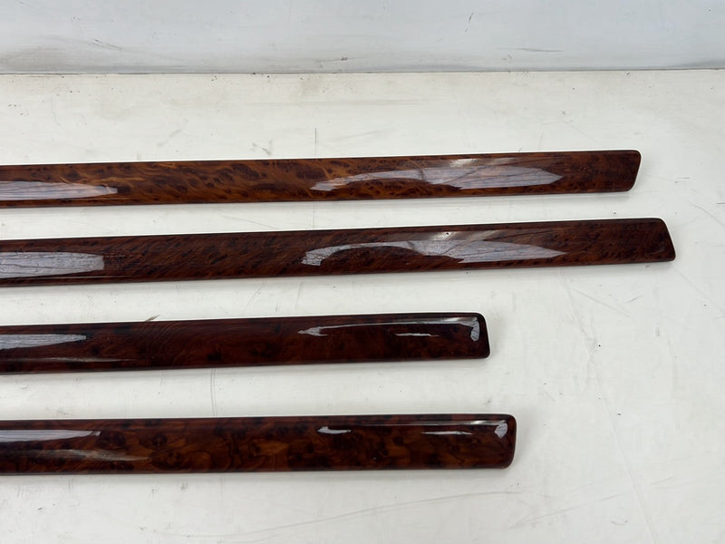 2001-2003 Audi S8 D2 A8 Wood Grain Door Trim Molding Strip Interior Set OEM #6087EM