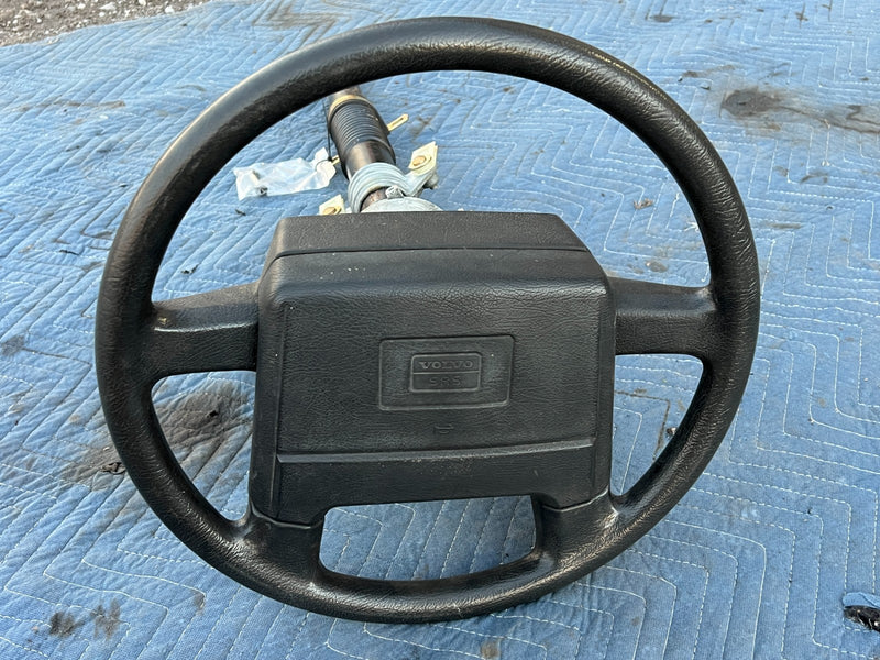 1986-1993 Volvo 240 244 245 Steering Wheel Column & Ignition w/ Key OEM #4415EM
