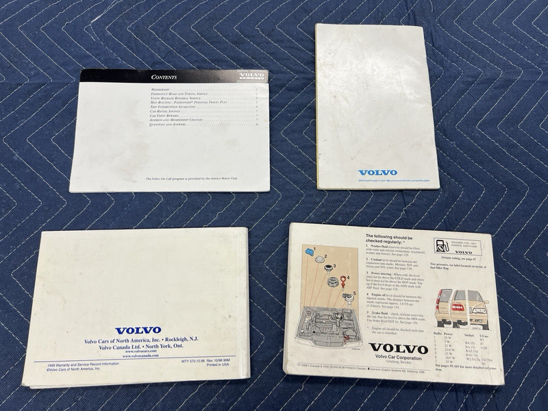 1999 Volvo S70 V70 Owners Operators Manual Booklet Set Pamphlet OEM #3920E